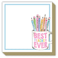 Handpainted Best Teacher Ever Mini Luxe Notepad