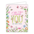 Handpainted Thank You so Very Much Wild Flowers Greeting Card