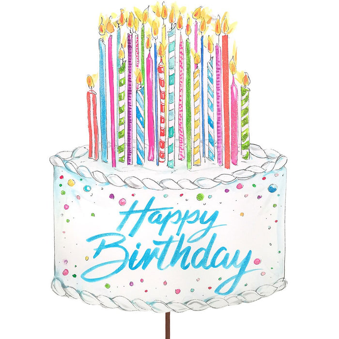 Happy Birthday Cake Stake