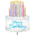 Happy Birthday Cake Stake