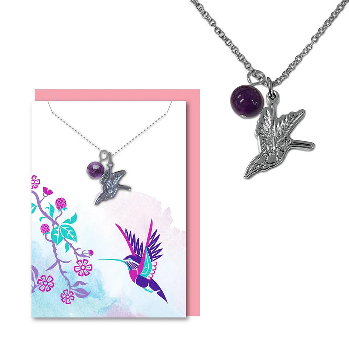 Healing Necklace Hummingbird Indigenous design