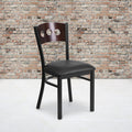 Bk/Wal 3 Circ Chair-Black Seat