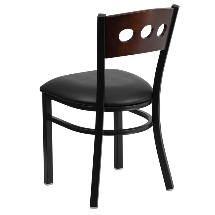 Bk/Wal 3 Circ Chair-Black Seat