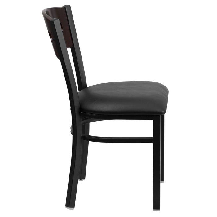 Bk/Wal 3 Circ Chair-Black Seat