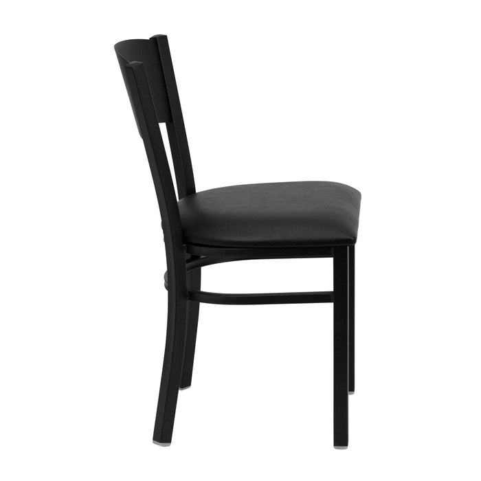 Black Circle Chair-Black Seat