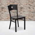 Black Circle Chair-Mah Seat