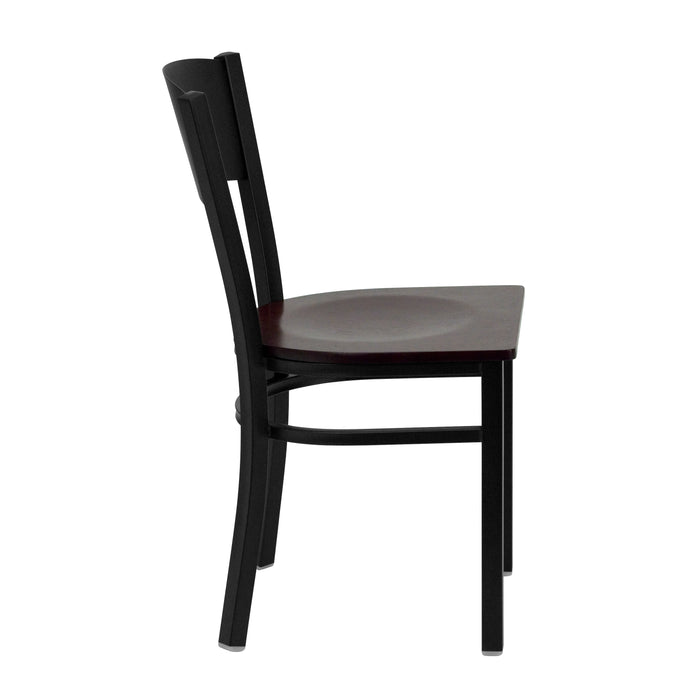 Black Circle Chair-Mah Seat