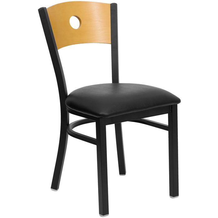 Bk/Nat Circle Chair-Black Seat