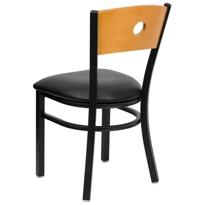 Bk/Nat Circle Chair-Black Seat