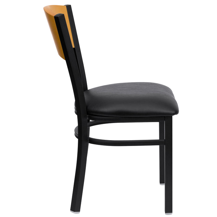 Bk/Nat Circle Chair-Black Seat