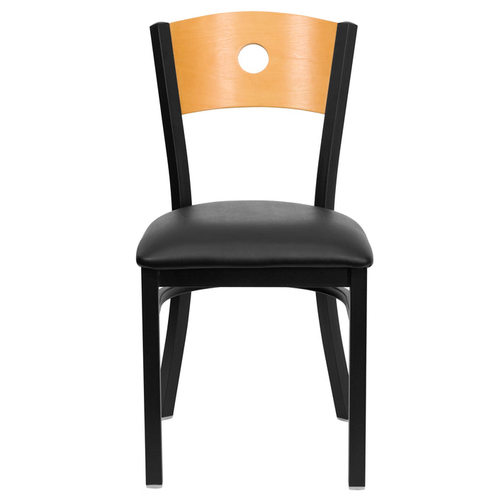 Bk/Nat Circle Chair-Black Seat