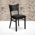 Black Coffee Chair-Black Seat