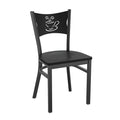 Black Coffee Chair-Black Seat