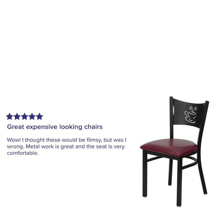 Black Coffee Chair-Burg Seat