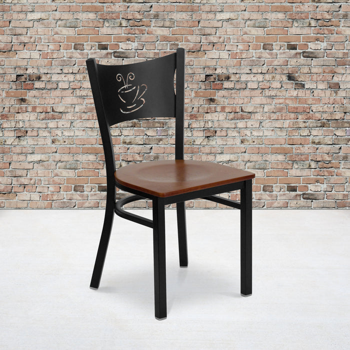 Black Coffee Chair-Cherry Seat