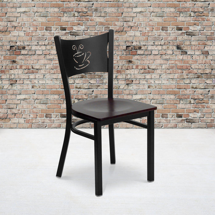 Black Coffee Chair-Mah Seat