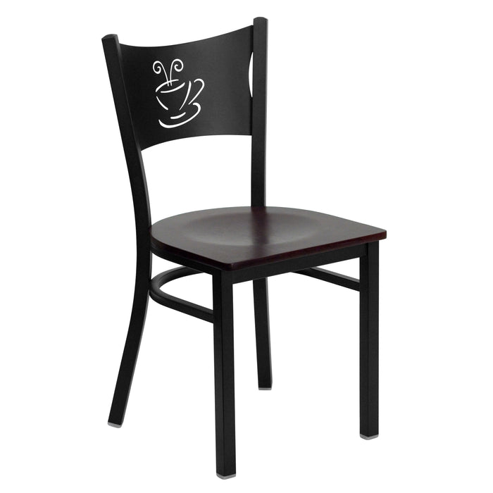 Black Coffee Chair-Mah Seat