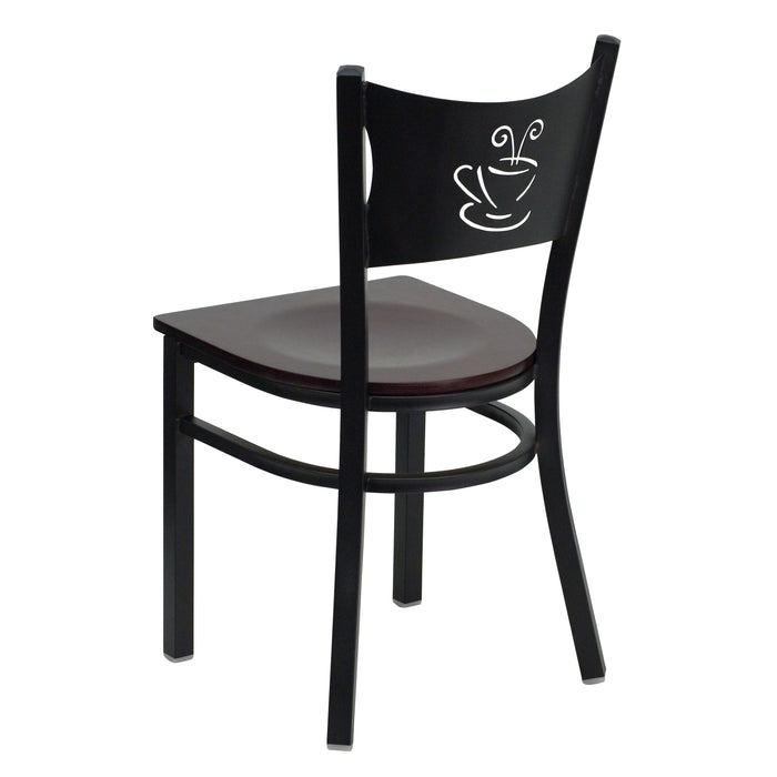 Black Coffee Chair-Mah Seat