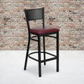 Black Grid Stool-Burg Seat