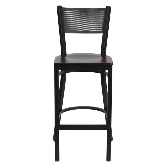 Black Grid Stool-Mah Seat