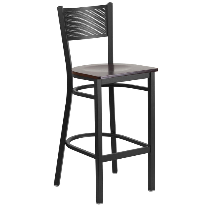 Black Grid Stool-Wal Seat