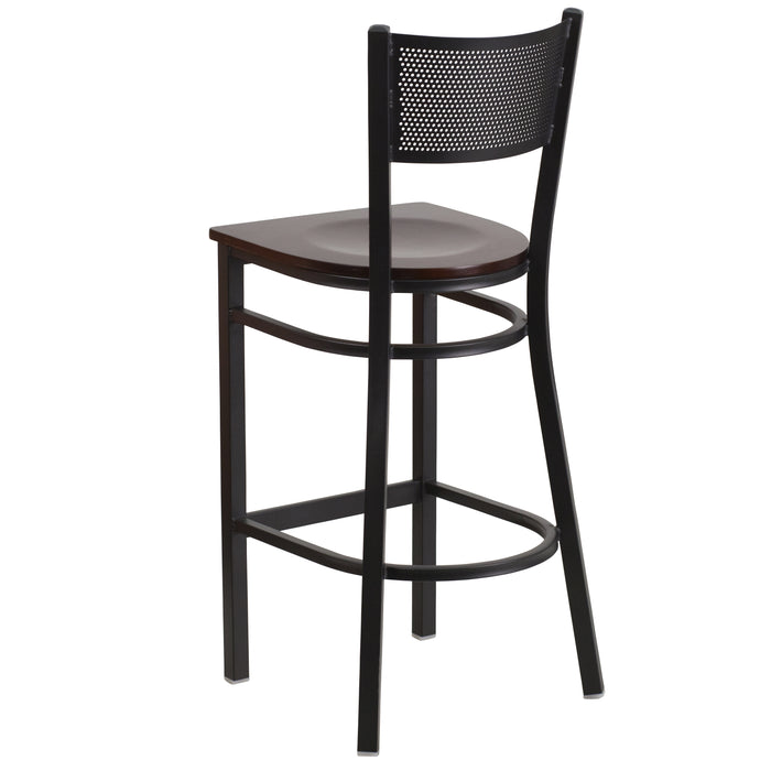 Black Grid Stool-Wal Seat