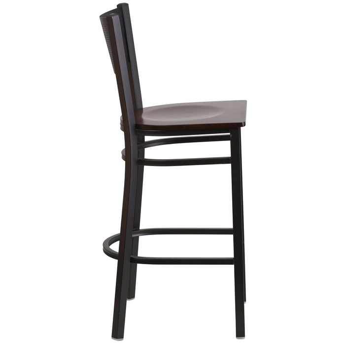 Black Grid Stool-Wal Seat