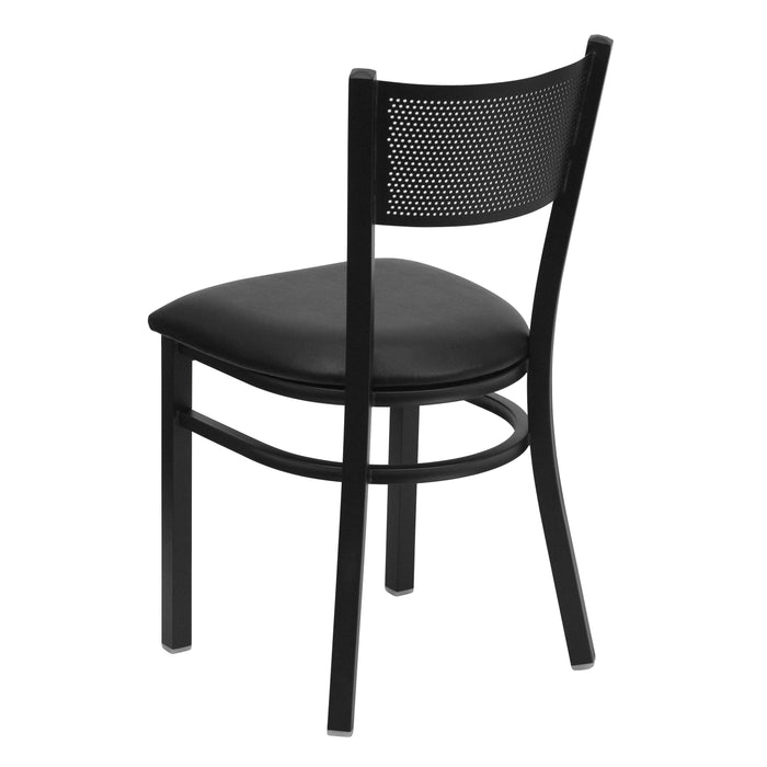 Black Grid Chair-Black Seat