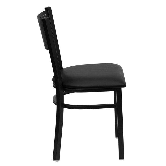 Black Grid Chair-Black Seat
