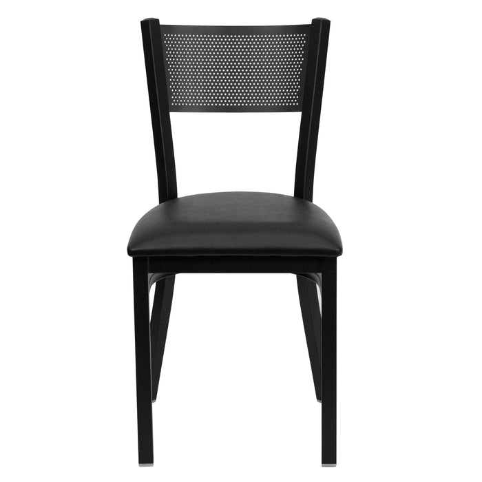 Black Grid Chair-Black Seat