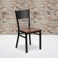 Black Grid Chair-Cherry Seat