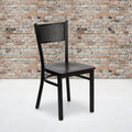 Black Grid Chair-Mah Seat
