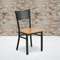 Black Grid Chair-Nat Seat
