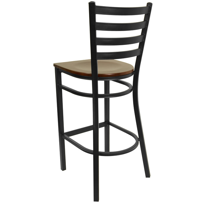 Black Ladder Stool-Mah Seat