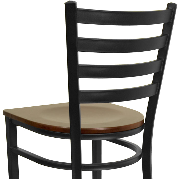 Black Ladder Stool-Mah Seat