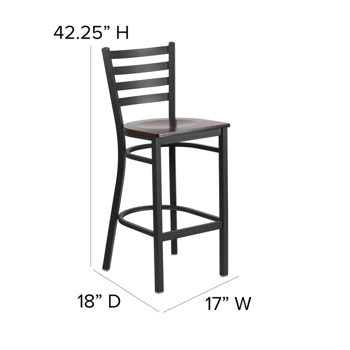 Black Ladder Stool-Wal Seat