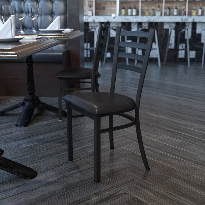 Black Ladder Chair-Black Seat