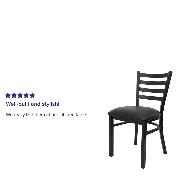 Black Ladder Chair-Black Seat