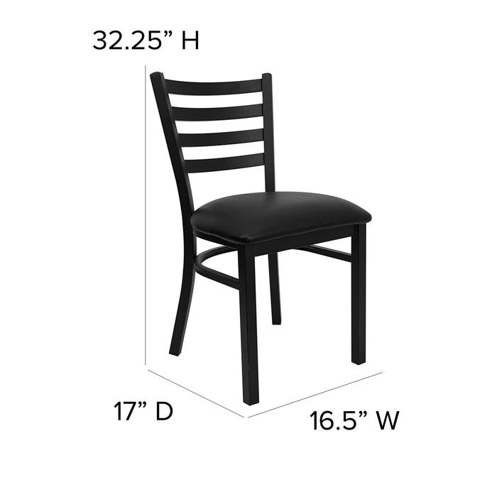 Black Ladder Chair-Black Seat