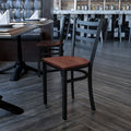 Black Ladder Chair-Cherry Seat