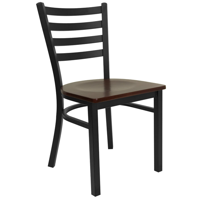 Black Ladder Chair-Mah Seat