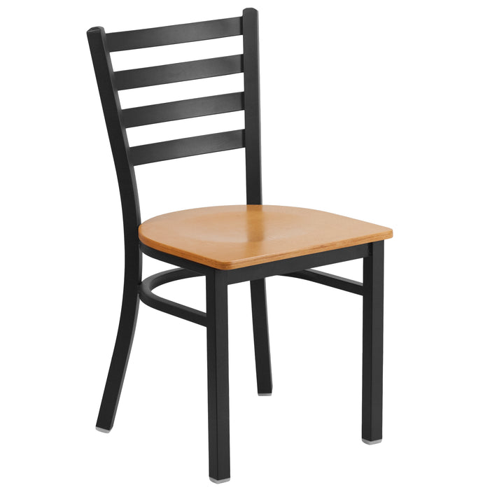Black Ladder Chair-Nat Seat