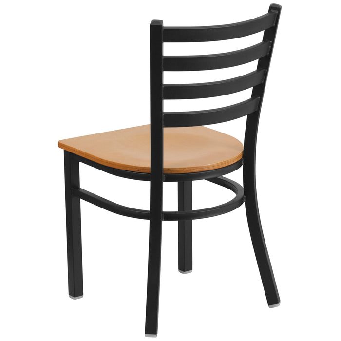 Black Ladder Chair-Nat Seat