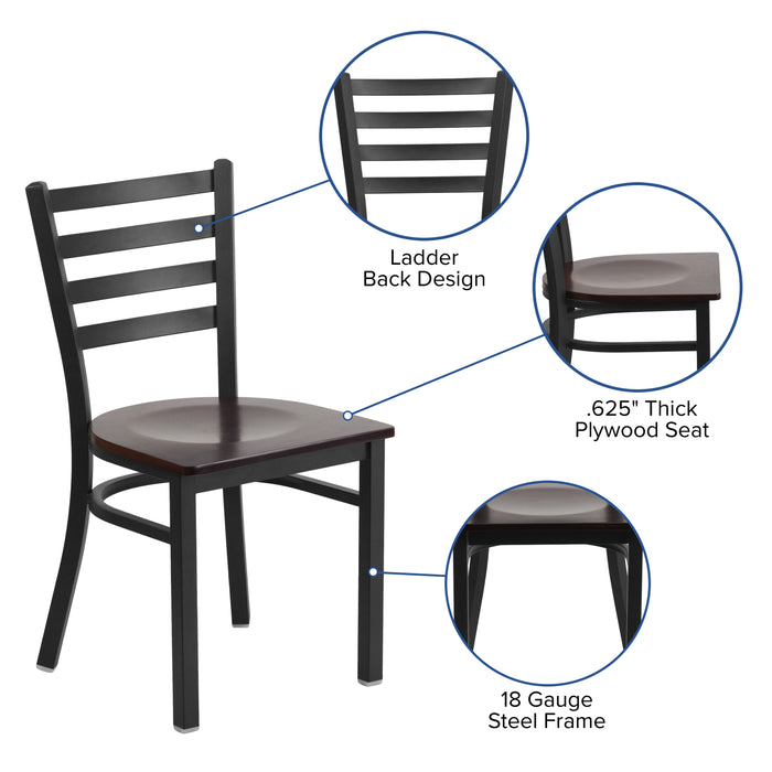 Black Ladder Chair-Wal Seat