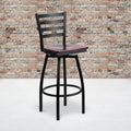 Black Ladder Stool-Mah Seat