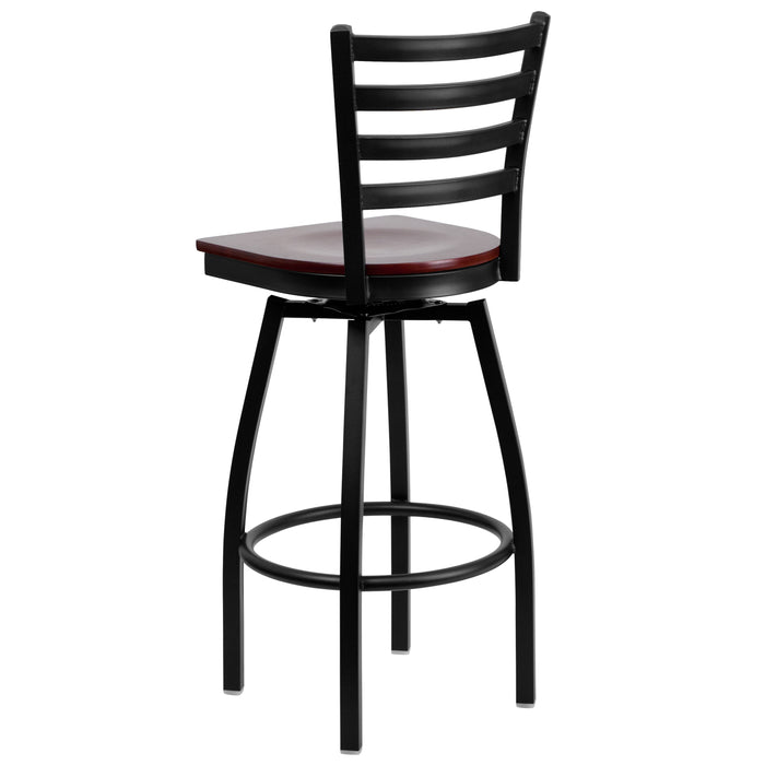 Black Ladder Stool-Mah Seat