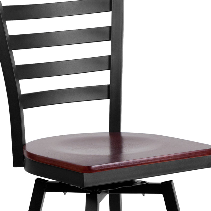 Black Ladder Stool-Mah Seat