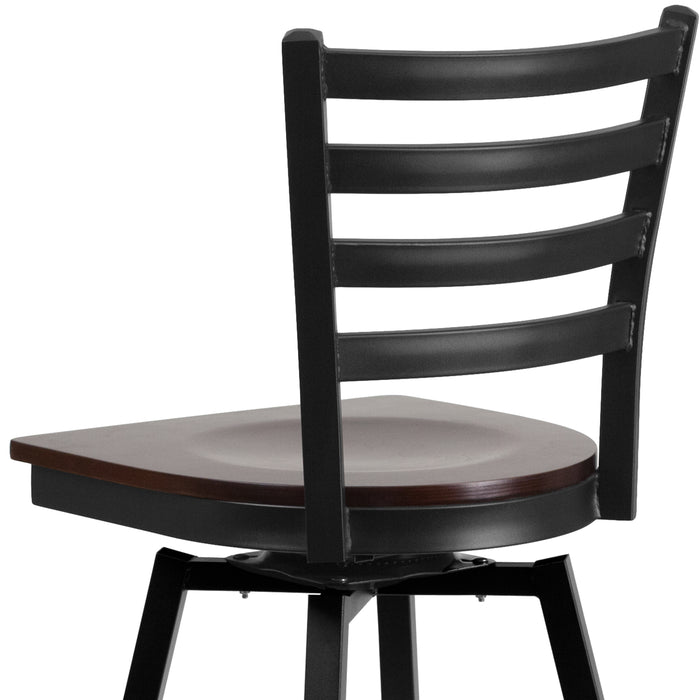 Black Ladder Stool-Wal Seat