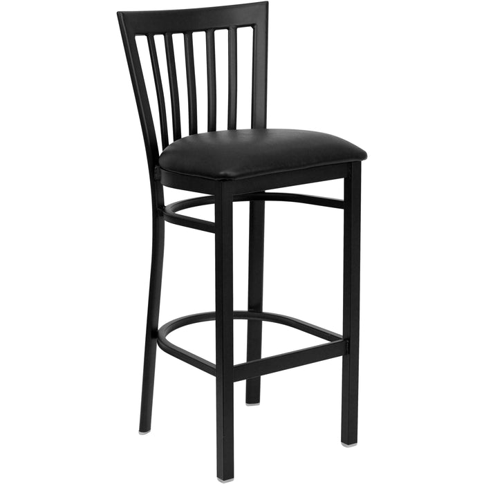 Black School Stool-Black Seat