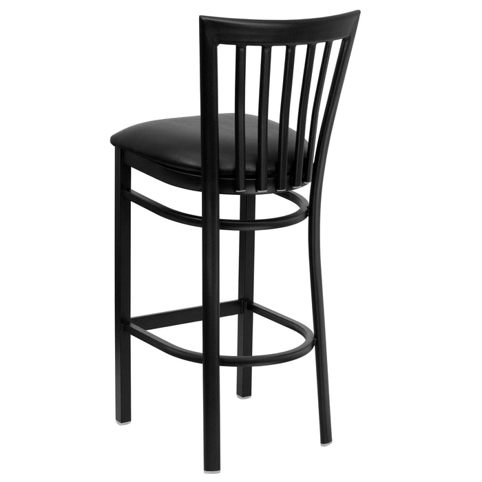 Black School Stool-Black Seat
